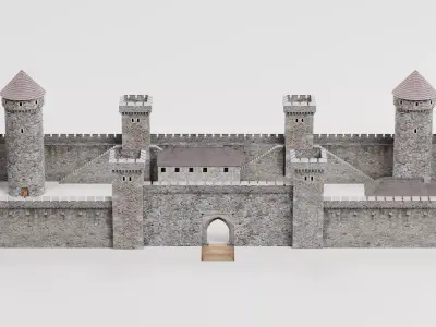 -Medieval Castle V1- 3D model