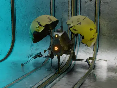 StarWars Pistoeka Sabotage Droid  Buzz Droid Low-poly 3D model