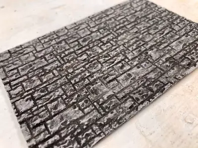 MAT-0021 Texture plates for stone walls  in H0-scale 3D print model
