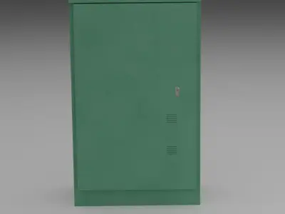 Generic street electricity box or fuse box Free low-poly 3D model