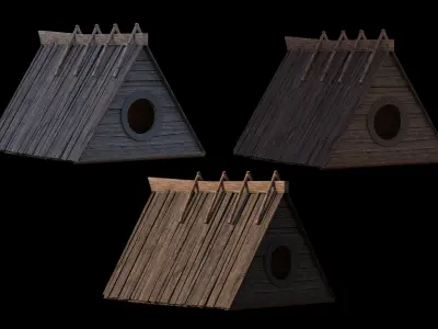 Viking hut Free 3D model