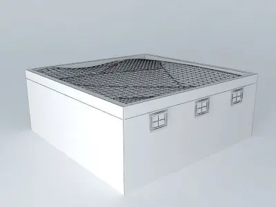 Modern Compact Canarian House V1 Free 3D model