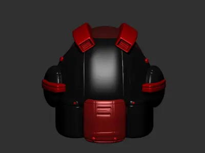 gas mask helmet scifi high poly sculpt 3d printable  3D model 4