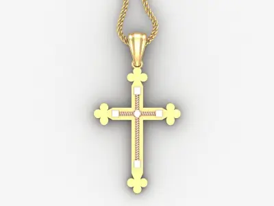 Cross Light Gold 4CP095 3DM STL 3D model