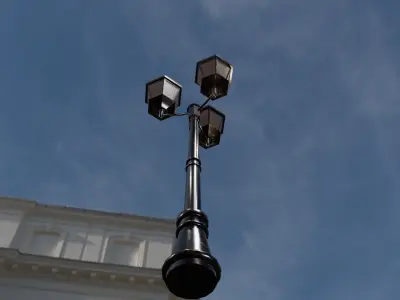 Stylized Game-Ready Street Lamp  Low Poly  PBR  4K Textures Low-poly 3D model