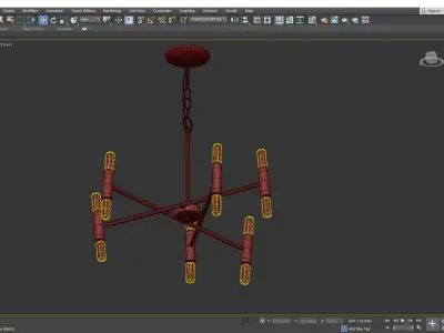 Ezra Chandelier Low-poly 3D model