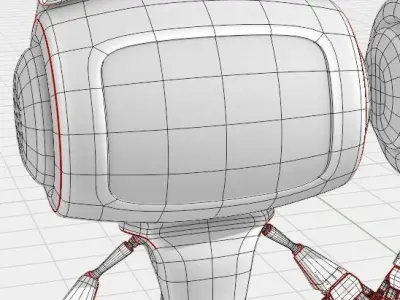 Kitchen Robots - Cute Robots collection Rigged and Animated  Low-poly 3D model