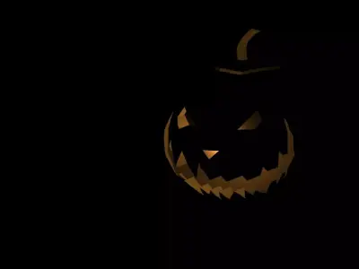 Low poly halloween pumpkin Free low-poly 3D model