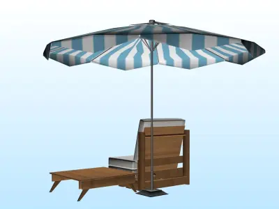 OUTDOOR FURNITURE 37 Low-poly 3D model