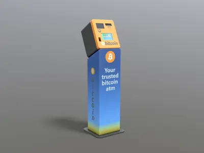 Bitcoin ATM Low-poly 3D model