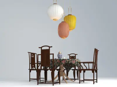 CHINOISERIE DINING TABLE 3D model