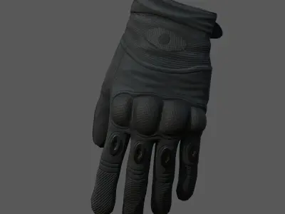 Gloves Sci-fi military fantasy combat 3d model low poly  Low-poly 3D model