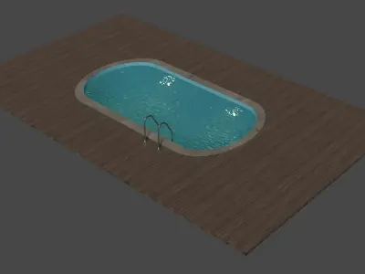 Simple Swimming Pool Low-poly 3D model