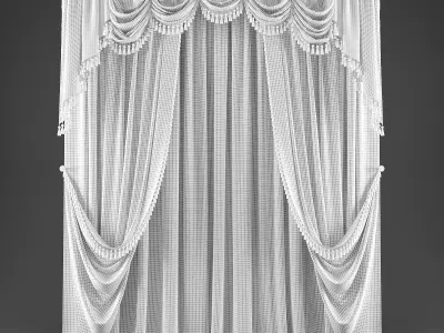 Curtain 3D Low-poly 3D model purchase