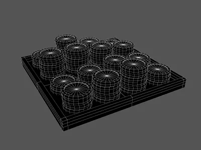 Plate of Coins v1 001 Low-poly 3D model