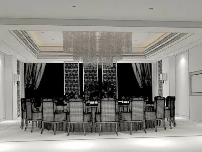 Business Restaurant - Coffee - Banquet  169 3D model