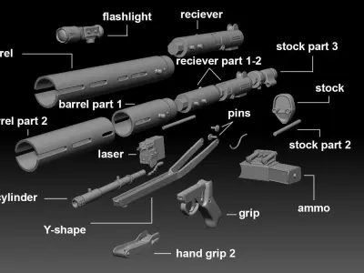 DEATH TROOPER BLASTECH E-11D RIFLE 3D print model
