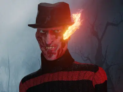 Freddy Krueger  Low-poly 3D model