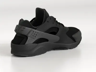 Nike Air Huarache Triple Black 3D model