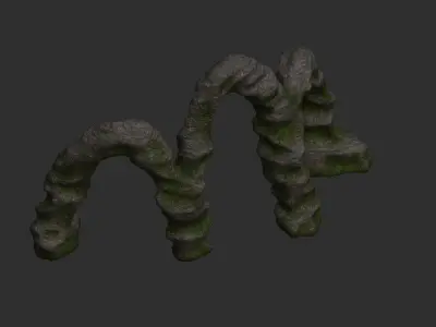 Triple Arch - Moss 1 Low-poly 3D model