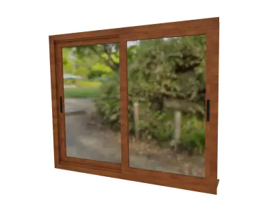Rail window lowpoly Free low-poly 3D model