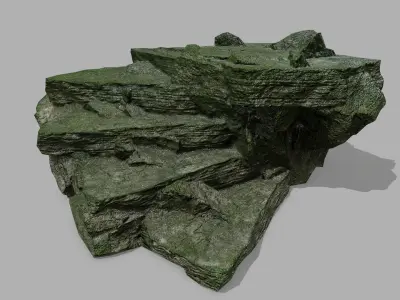 Stair rock Low-poly 3D model order