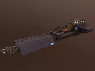 Speeder Bike Low-poly 3D model