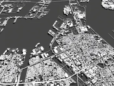 Nagoya port Japan 3D model