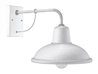 Large Round Exterior Lamp 3D Model 3D model