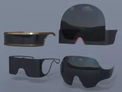Fashion Sci fi glasses pack x4