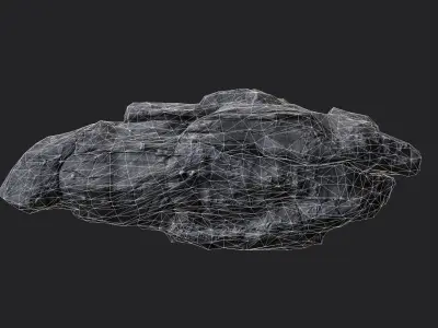 Rock Boulder Low-poly 3D model