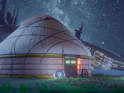 3D model of a yurt 3D model