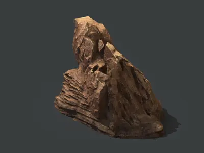 Red Rock Sandstone Pbr 2 Low-poly 3D model