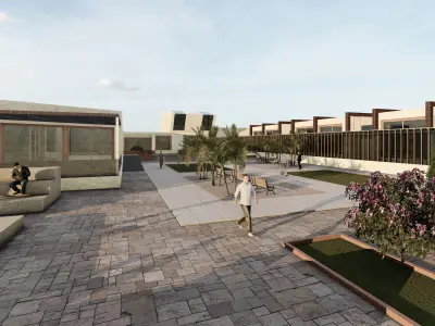 Modern Small Museum 3D Model 3D model