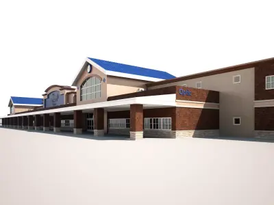 Super Market Building 3D model