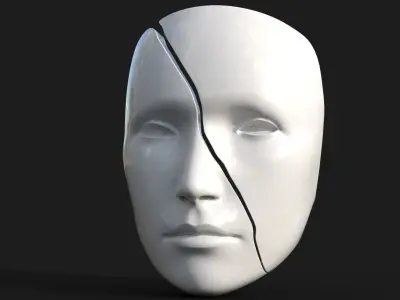 Broken mask 3D model