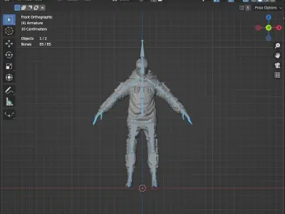Cyberpunk Character - Cyber fashion Low-poly 3D model