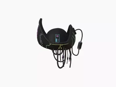 Cyberpunk Pirate Hat A10 - Character Design Low-poly 3D model