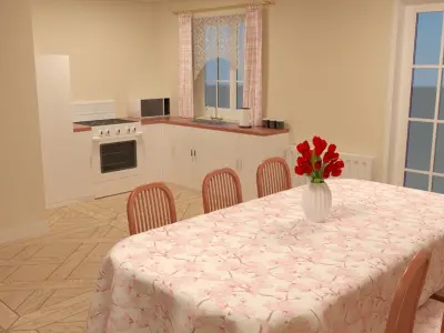 Fully Furnished Detached House 3D model