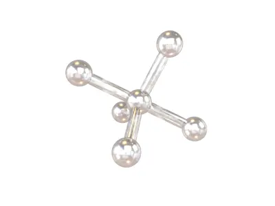 Cartoon Atom v3 001 Low-poly 3D model