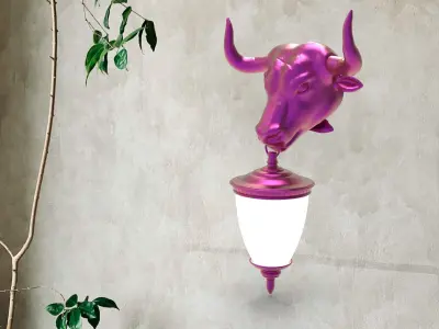 Bull Head Wall Lamp 3D print model purchase