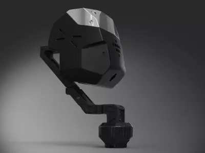 Robot head industry 3D model