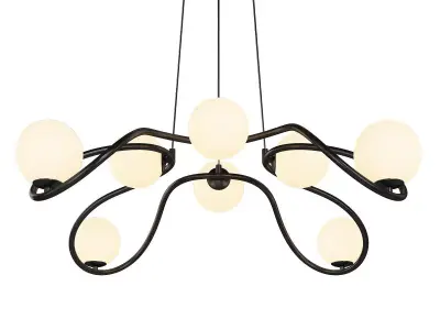 GELLER chandelier with balls hanging from it Low-poly 3D model