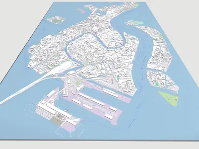 Cityscape Venice Italy 3D model