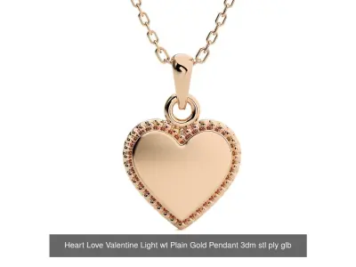 5 Light Weigt Plain Gold Pendant 3dm stl ply glb gltf mtl 3mf 3D Model Pack