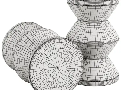 Stool SAS 003  Charcoal Black 3D model