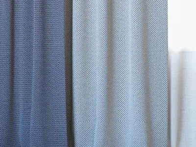Curtains 18 Curtains with Tulle ROHI Credo 3D model