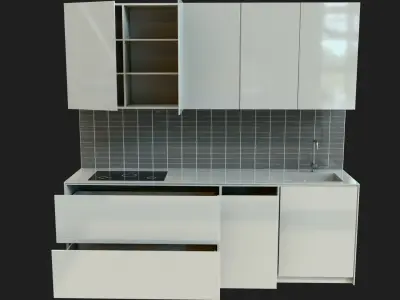Lowpoly Kitchen Set 02