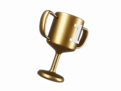 Gold cup of the winner 3D model