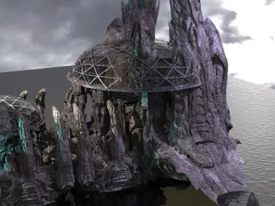 Wraith Hive Monarch Claw Dome Cliffs 3D model